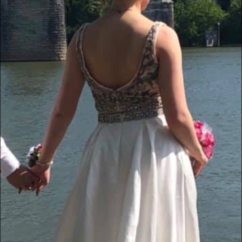 two piece prom dress